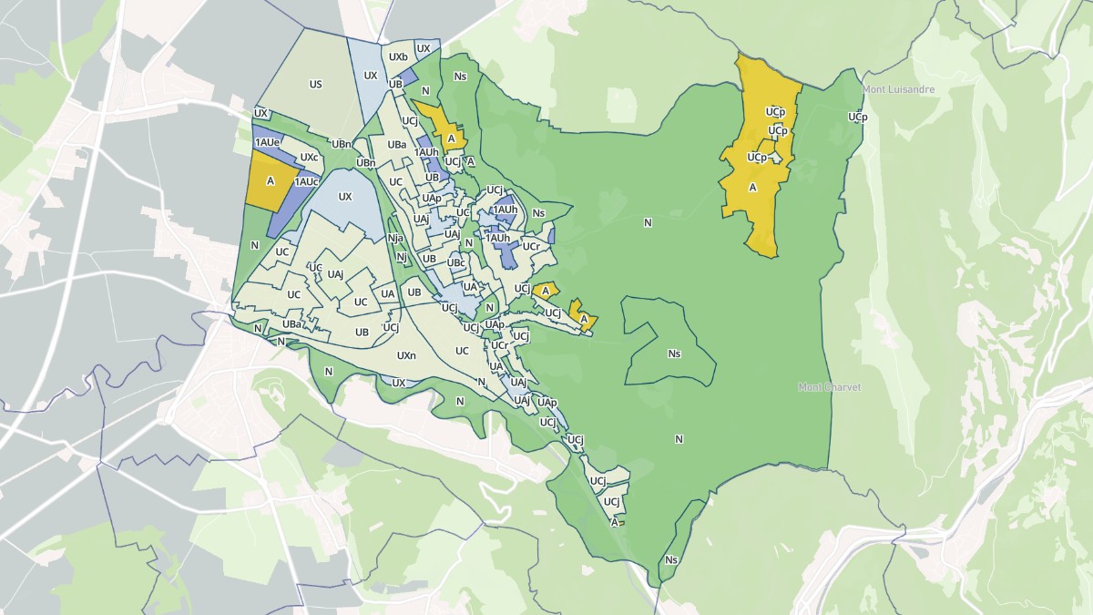 Aperçu cartographique de Ambérieu-en-Bugey, centré sur la commune