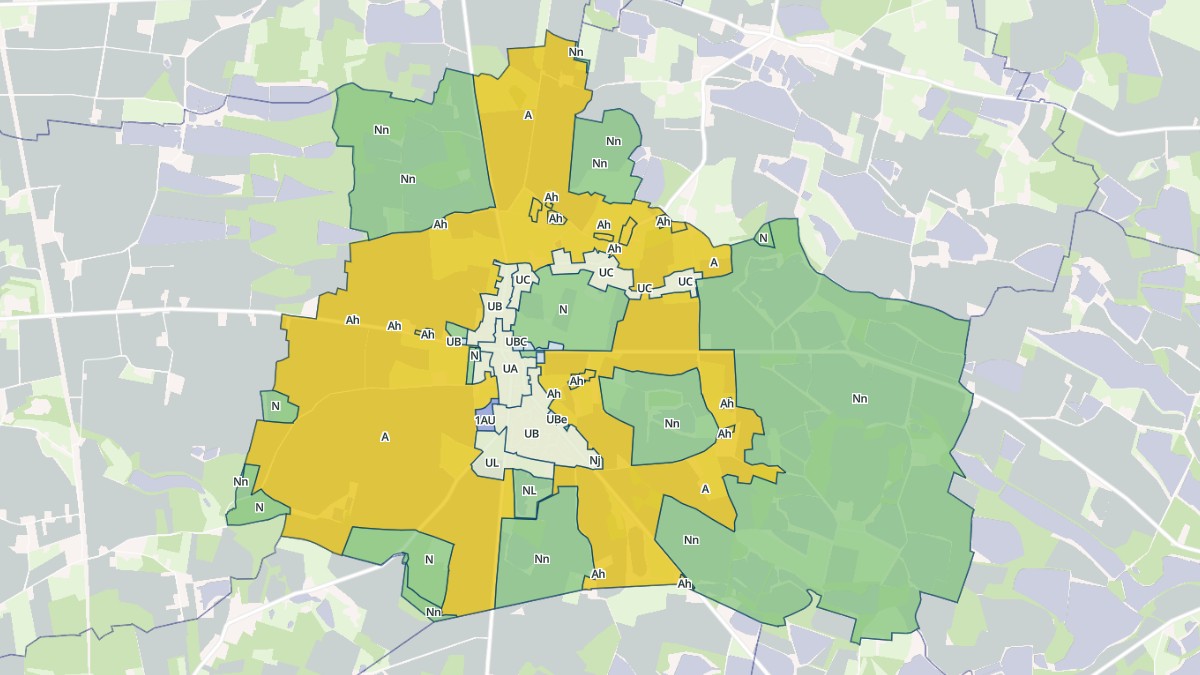 Aperçu cartographique de Ambérieux-en-Dombes, centré sur la commune