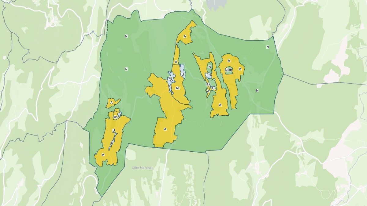 Aperçu cartographique de Aranc, centré sur la commune