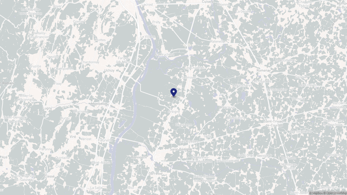 Aperçu cartographique de Arbigny, centré sur la commune