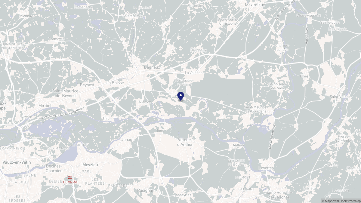 Aperçu cartographique de Balan, centré sur la commune