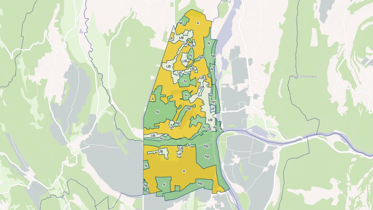 Aperçu cartographique de Brens, centré sur la commune