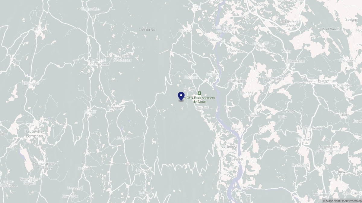 Aperçu cartographique de Chanay, centré sur la commune