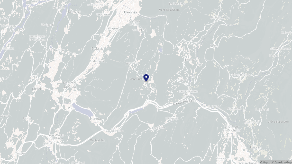 Aperçu cartographique de Charix, centré sur la commune