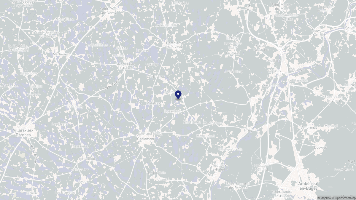 Aperçu cartographique de Châtenay, centré sur la commune