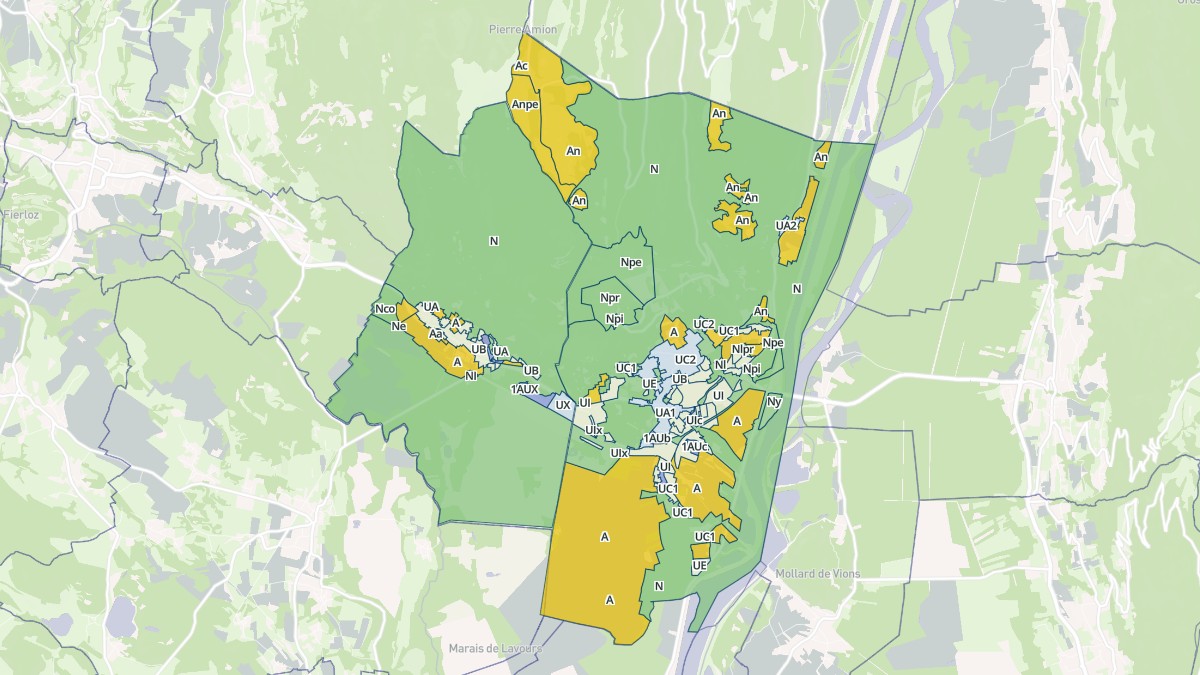 Aperçu cartographique de Culoz-Béon, centré sur la commune