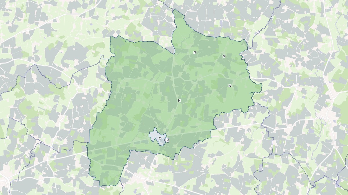 Aperçu cartographique de Curciat-Dongalon, centré sur la commune