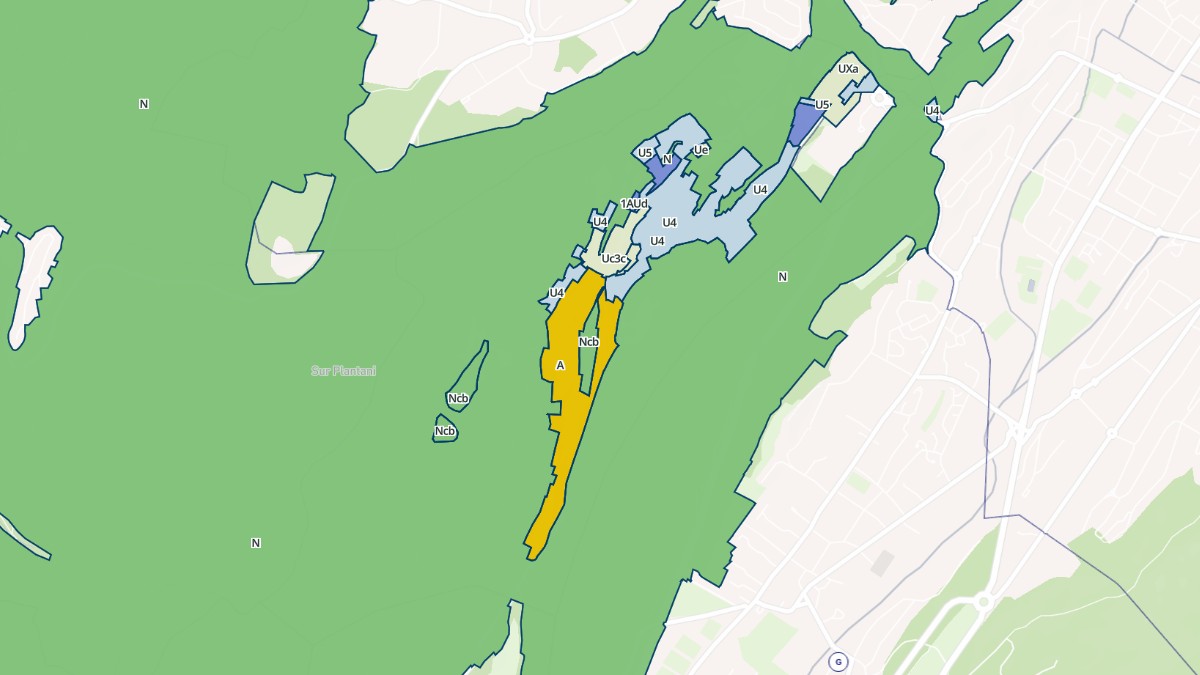Aperçu cartographique de Géovreisset, centré sur la commune