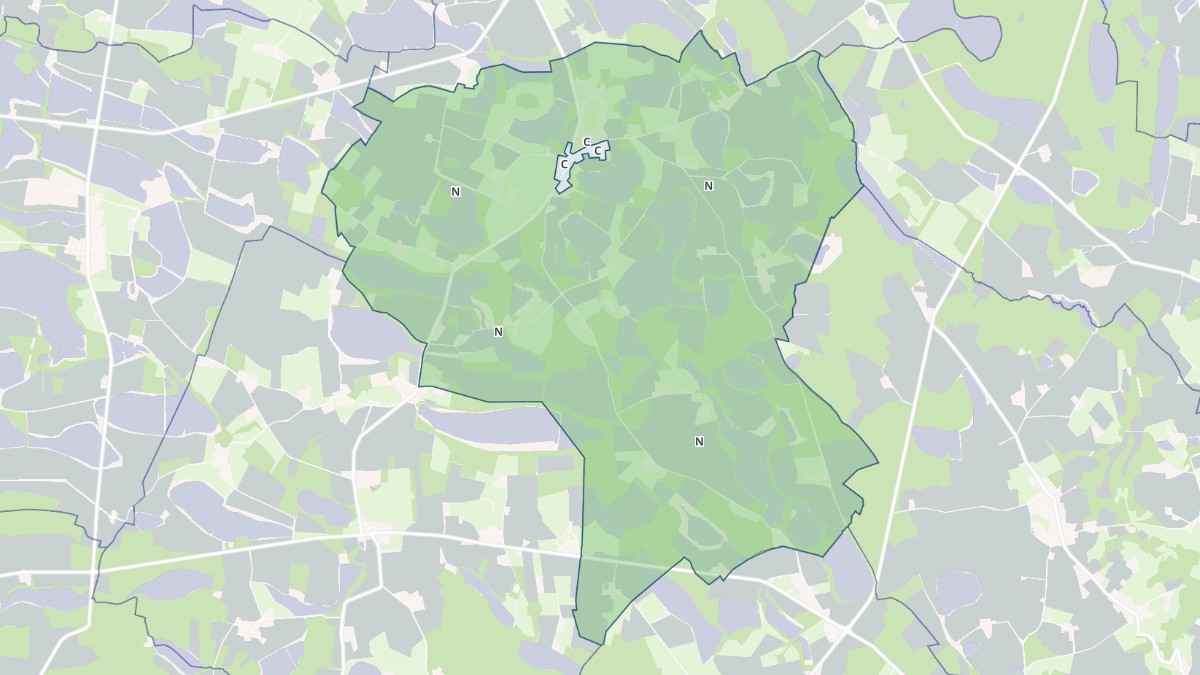 Aperçu cartographique de Joyeux, centré sur la commune