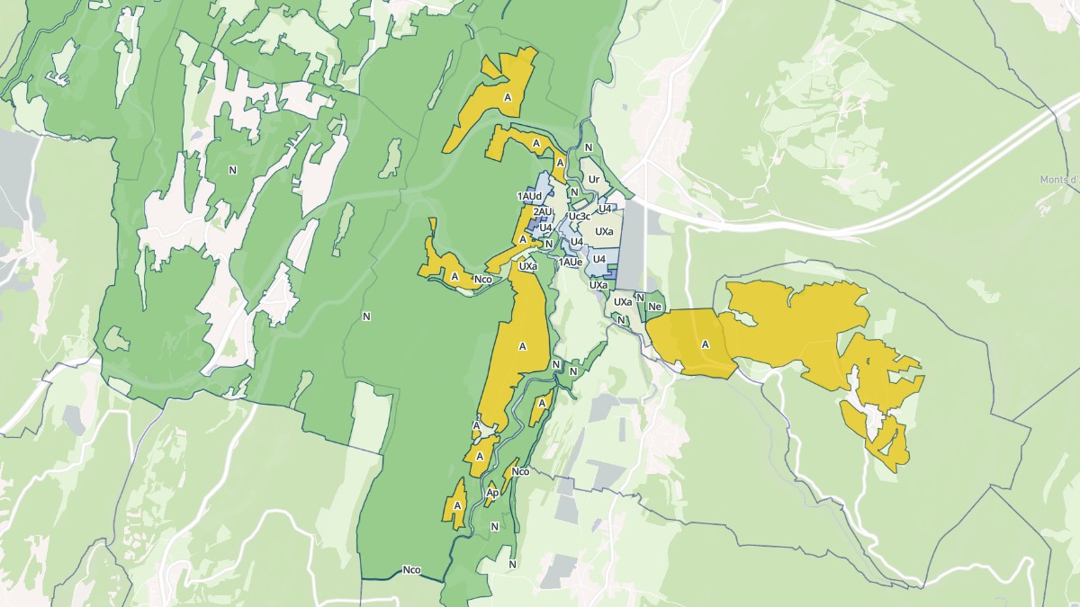 Aperçu cartographique de Maillat, centré sur la commune