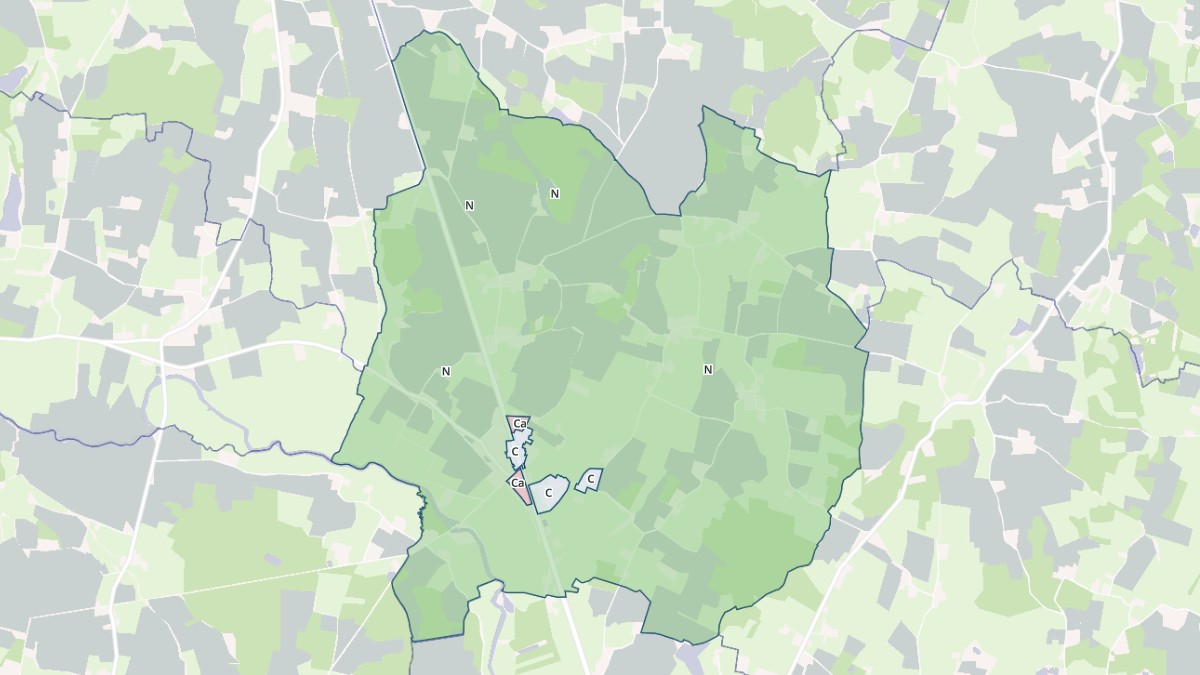 Aperçu cartographique de Mantenay-Montlin, centré sur la commune