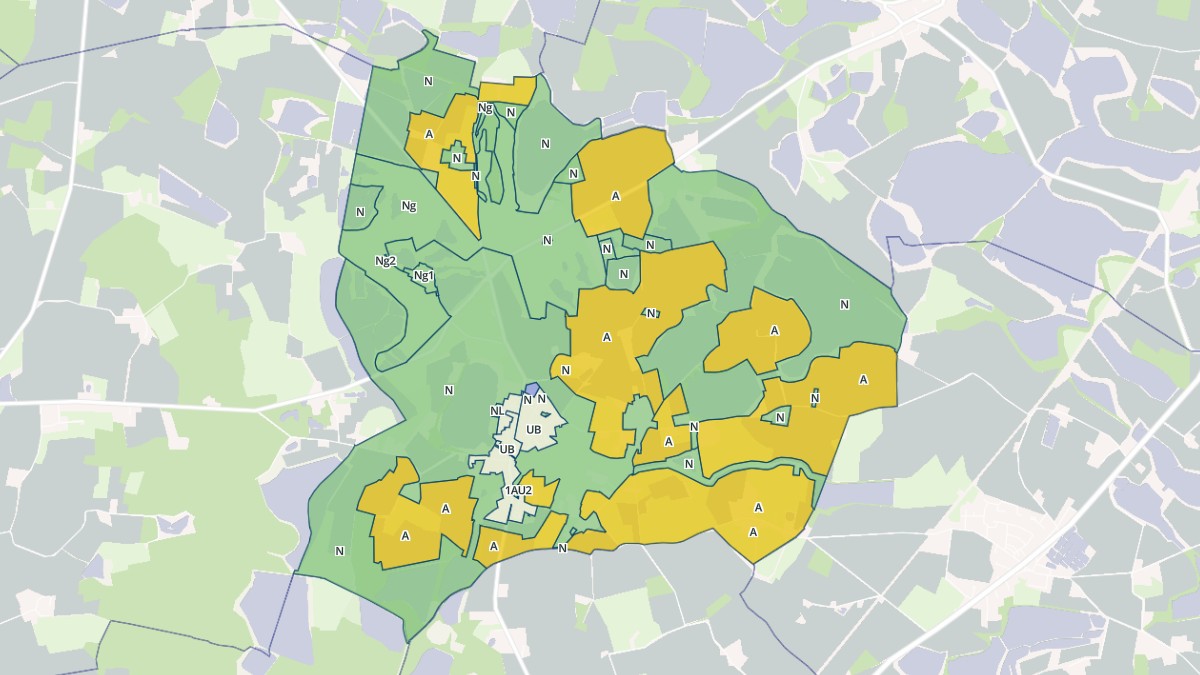 Aperçu cartographique de Monthieux, centré sur la commune
