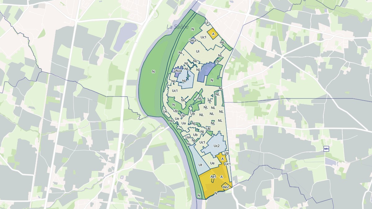 Aperçu cartographique de Montmerle-sur-Saône, centré sur la commune