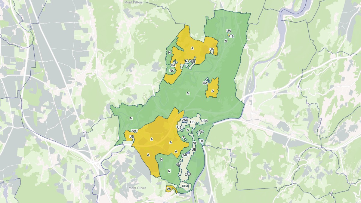 Aperçu cartographique de Neuville-sur-Ain, centré sur la commune