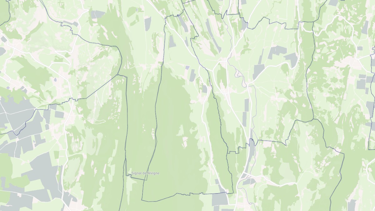 Aperçu cartographique de Pouillat, centré sur la commune