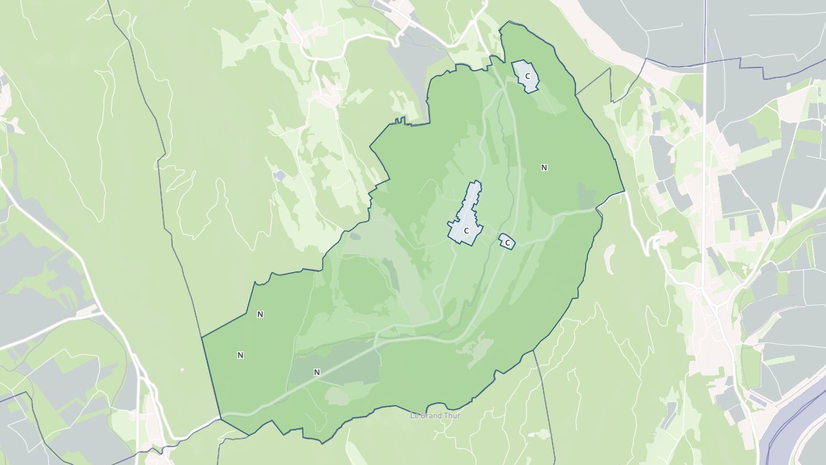 Aperçu cartographique de Prémeyzel, centré sur la commune