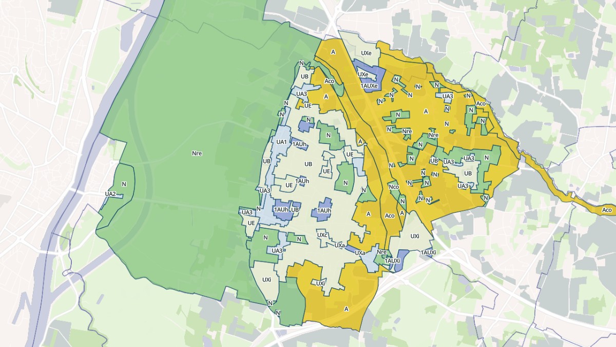 Aperçu cartographique de Replonges, centré sur la commune