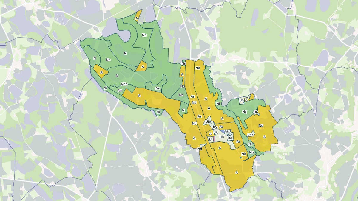 Aperçu cartographique de Rignieux-le-Franc, centré sur la commune