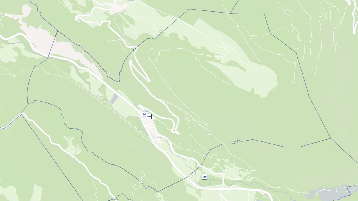 Aperçu cartographique de Rossillon, centré sur la commune