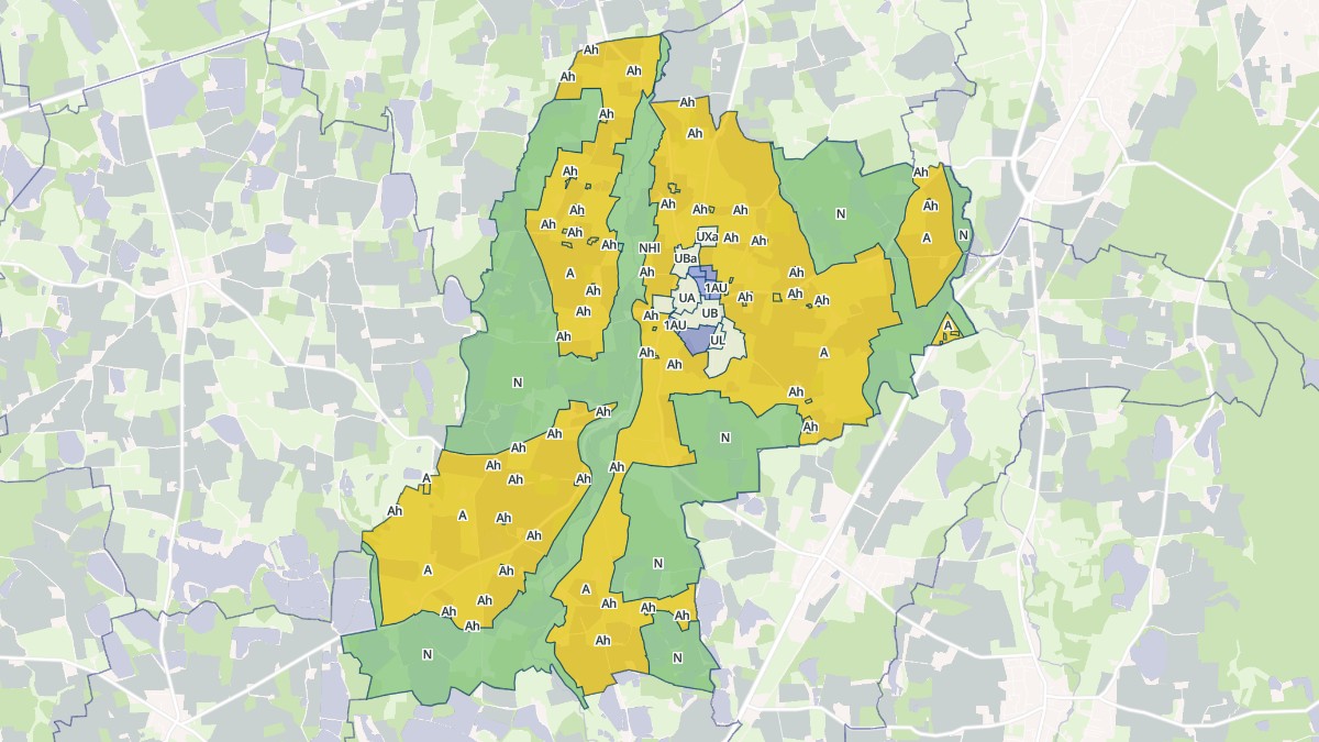 Aperçu cartographique de Saint-André-sur-Vieux-Jonc, centré sur la commune
