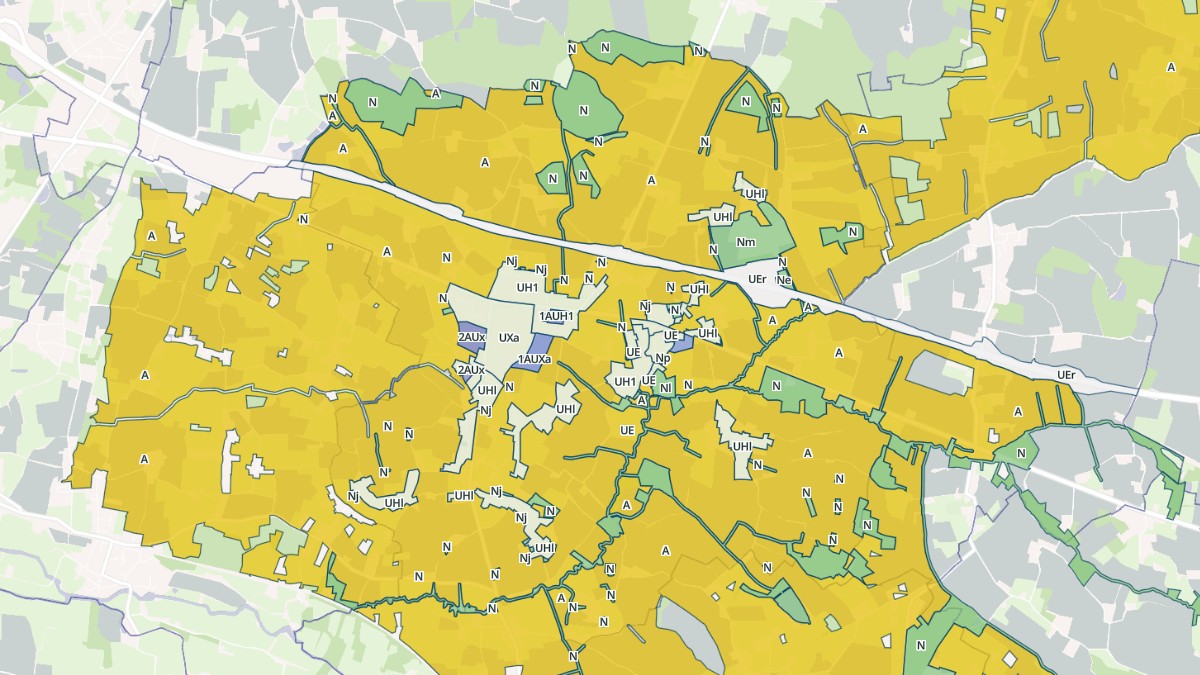 Aperçu cartographique de Saint-Cyr-sur-Menthon, centré sur la commune
