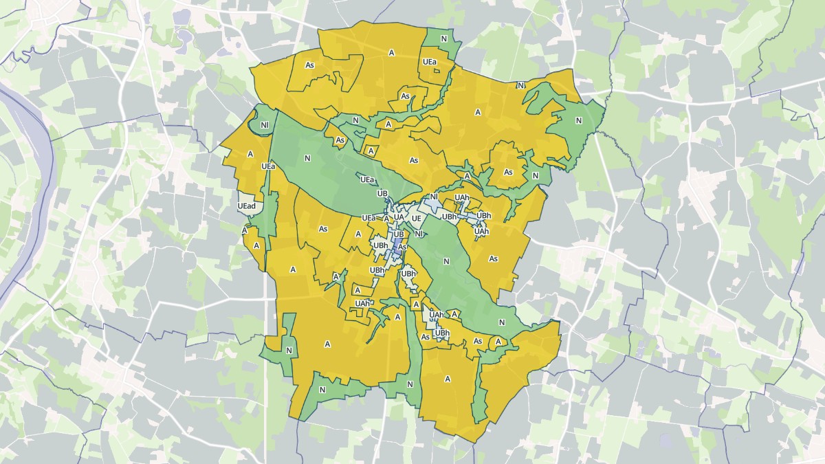 Aperçu cartographique de Saint-Étienne-sur-Chalaronne, centré sur la commune