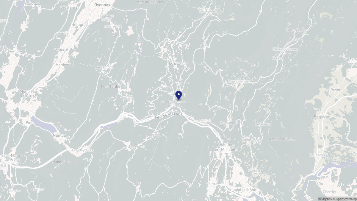 Aperçu cartographique de Saint-Germain-de-Joux, centré sur la commune