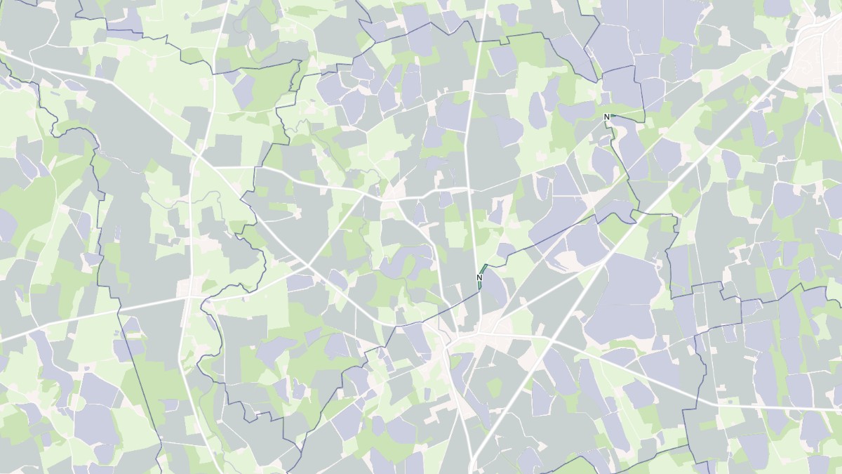 Aperçu cartographique de Saint-Germain-sur-Renon, centré sur la commune