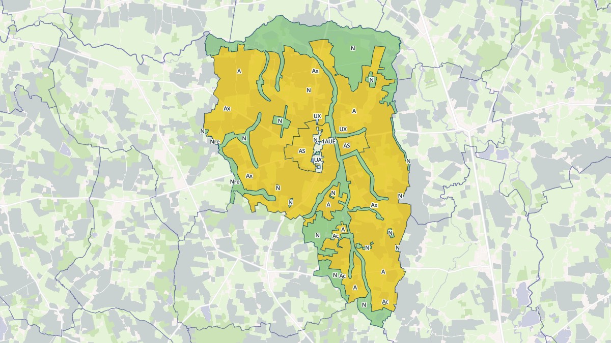 Aperçu cartographique de Saint-Jean-sur-Reyssouze, centré sur la commune