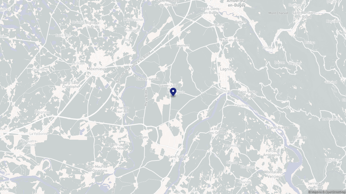 Aperçu cartographique de Sainte-Julie, centré sur la commune
