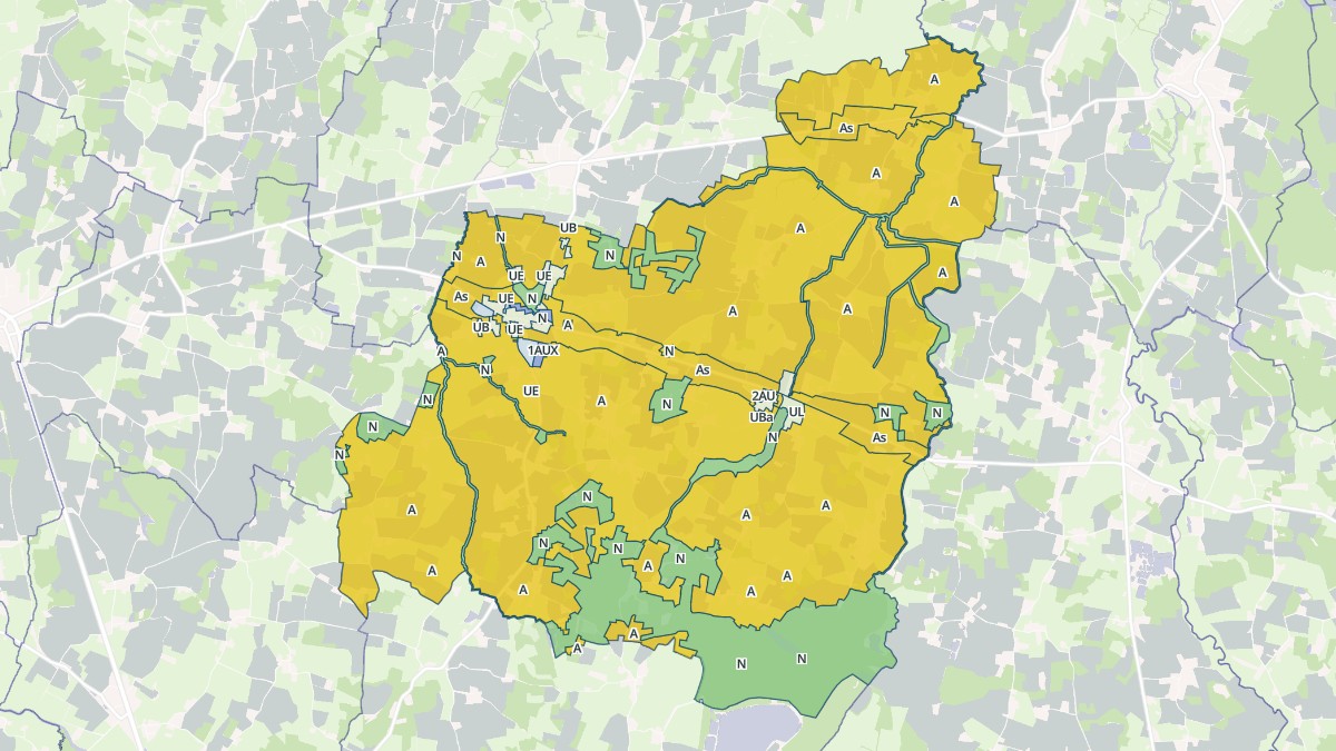 Aperçu cartographique de Saint-Nizier-le-Bouchoux, centré sur la commune