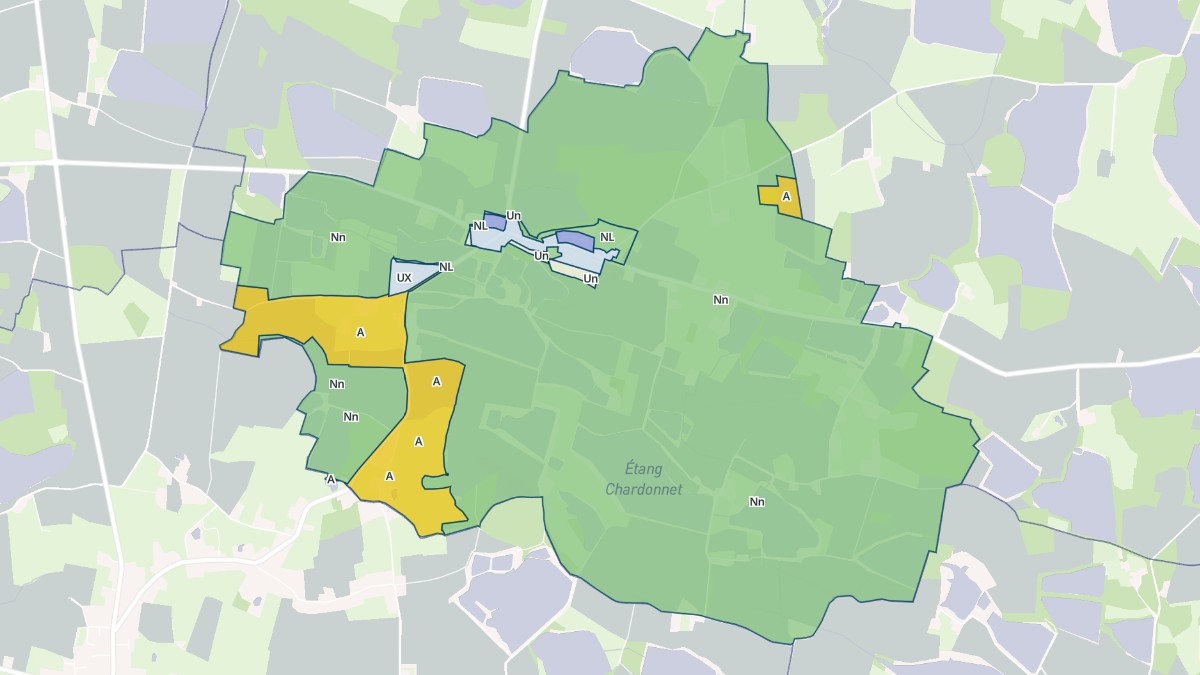 Aperçu cartographique de Sainte-Olive, centré sur la commune