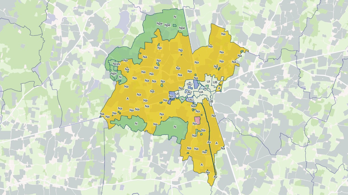 Aperçu cartographique de Saint-Trivier-de-Courtes, centré sur la commune