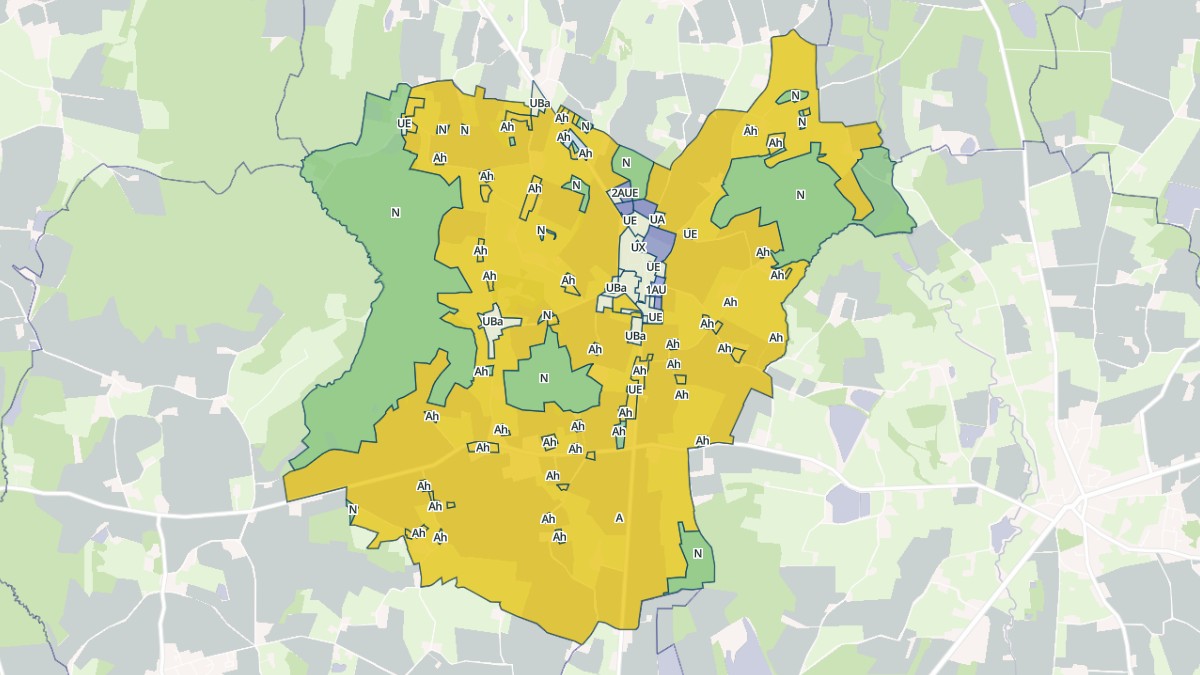 Aperçu cartographique de Sulignat, centré sur la commune