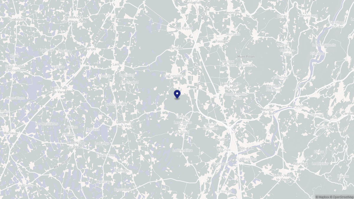 Aperçu cartographique de La Tranclière, centré sur la commune