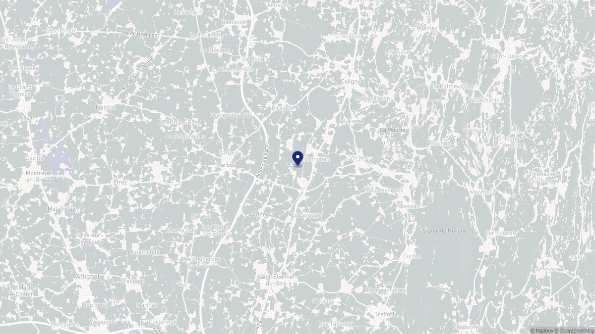 Aperçu cartographique de Villemotier, centré sur la commune