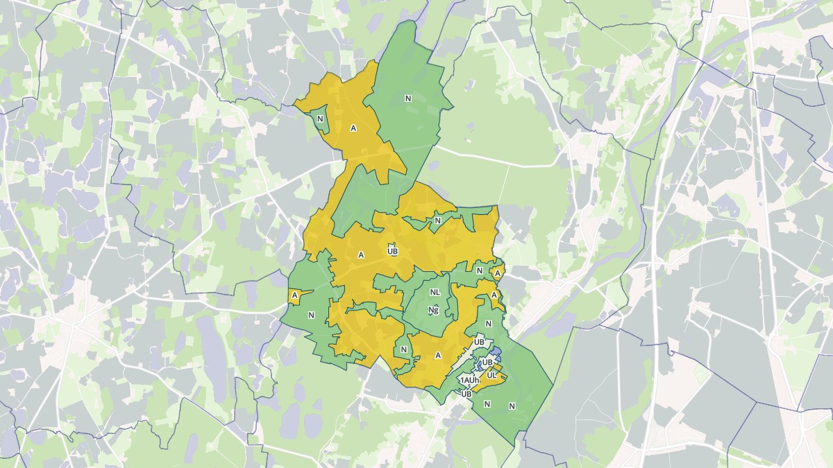 Aperçu cartographique de Villette-sur-Ain, centré sur la commune