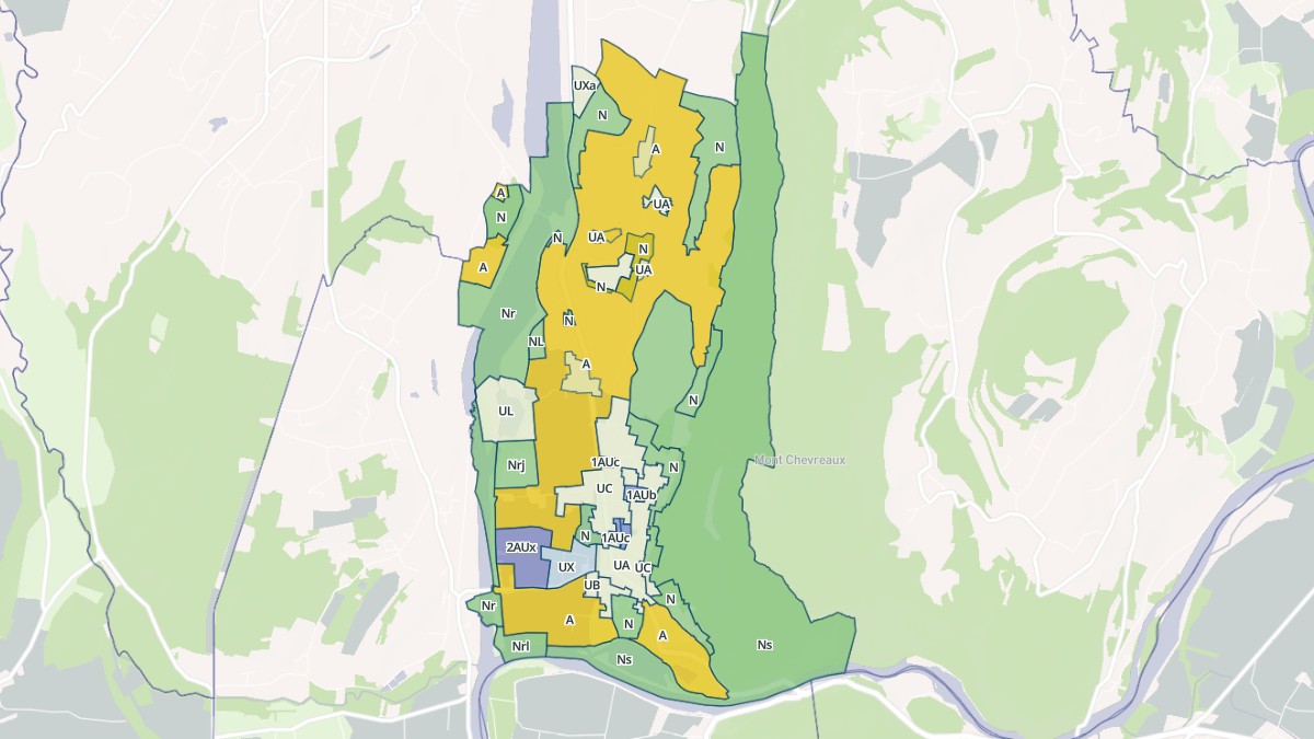 Aperçu cartographique de Virignin, centré sur la commune