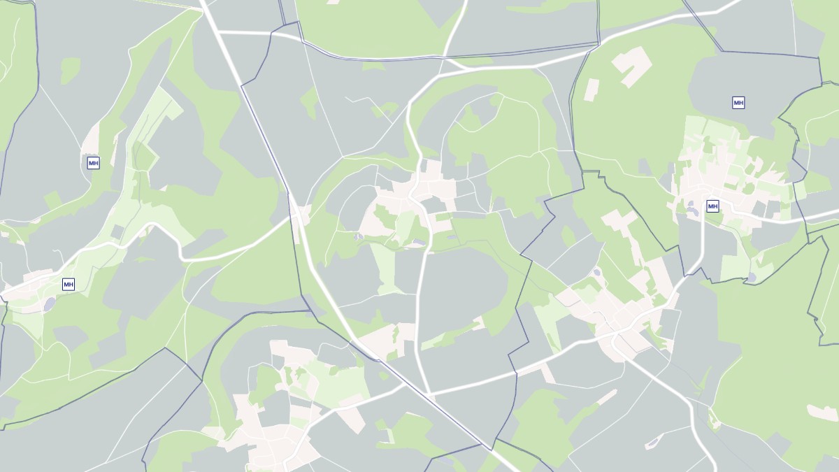 Aperçu cartographique de Aubigny-en-Laonnois, centré sur la commune