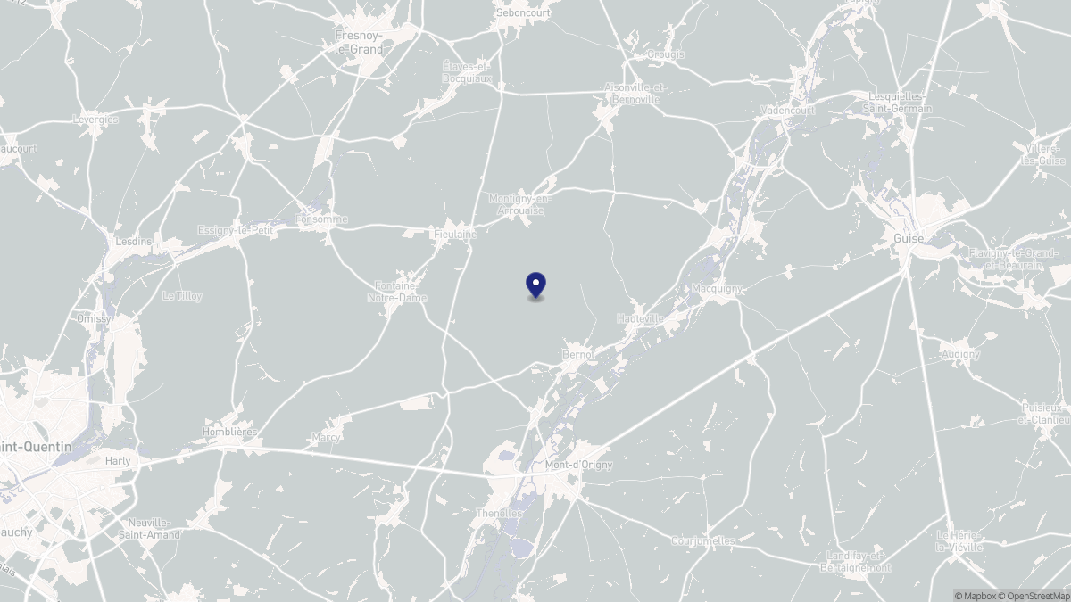 Aperçu cartographique de Bernot, centré sur la commune