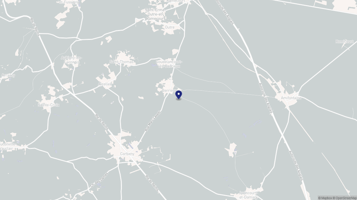 Aperçu cartographique de Berrieux, centré sur la commune