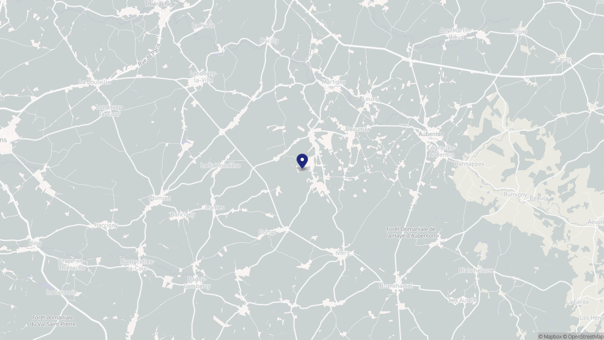 Aperçu cartographique de Besmont, centré sur la commune