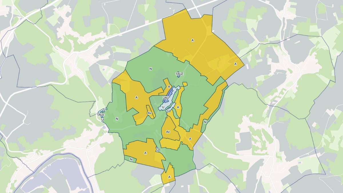 Aperçu cartographique de Bézu-le-Guéry, centré sur la commune