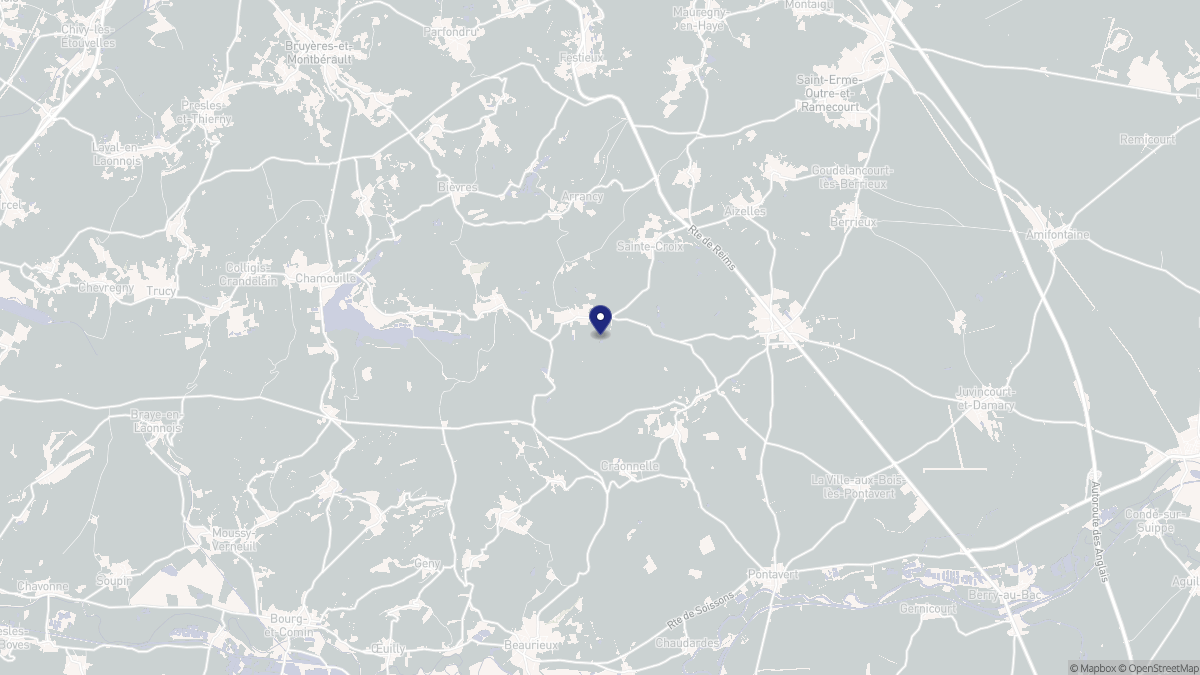 Aperçu cartographique de Bouconville-Vauclair, centré sur la commune