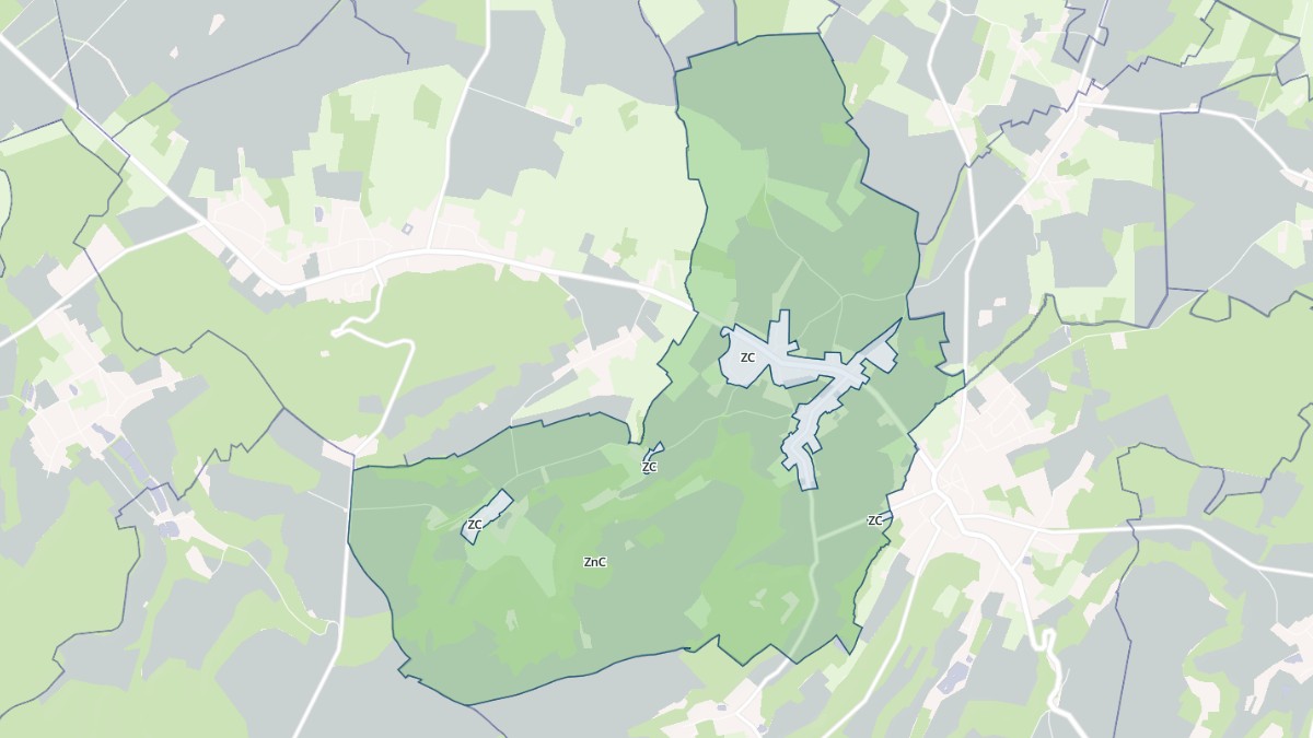 Aperçu cartographique de Camelin, centré sur la commune