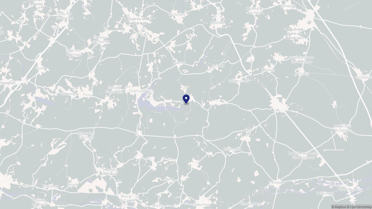 Aperçu cartographique de Chermizy-Ailles, centré sur la commune