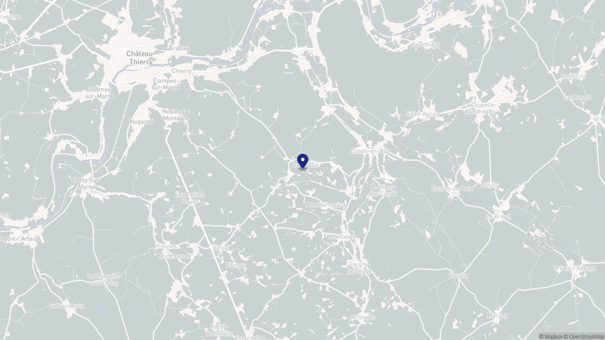 Aperçu cartographique de Courboin, centré sur la commune