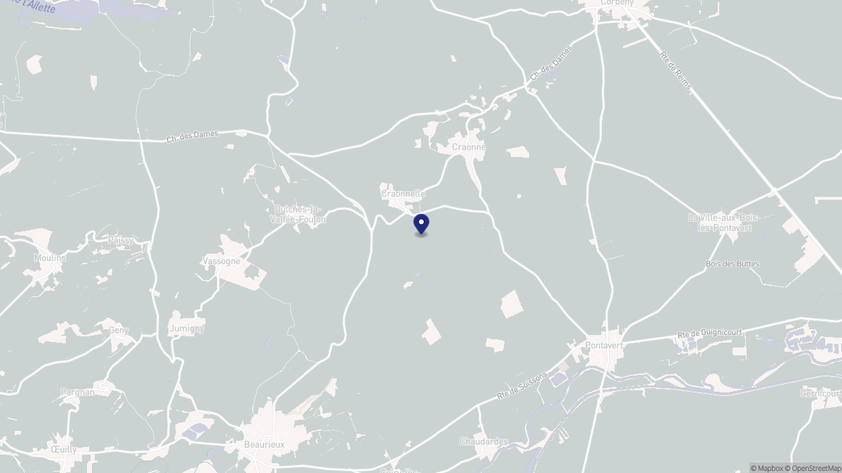 Aperçu cartographique de Craonnelle, centré sur la commune