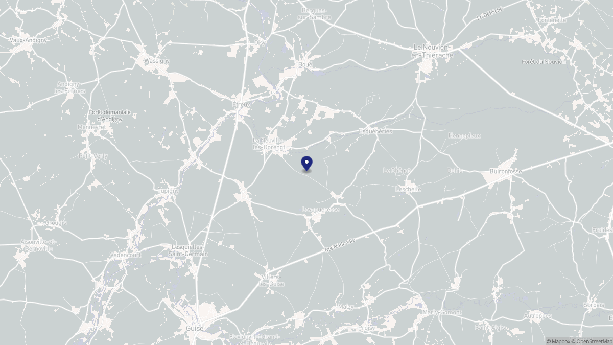 Aperçu cartographique de Dorengt, centré sur la commune