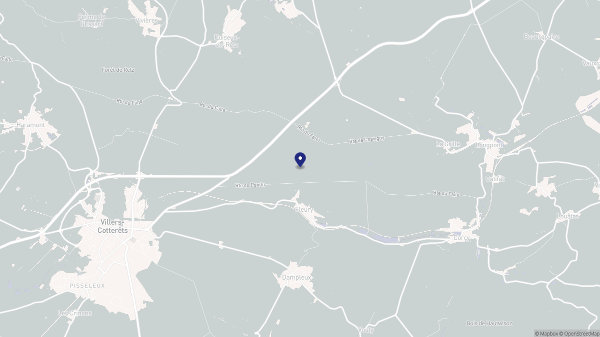 Aperçu cartographique de Fleury, centré sur la commune